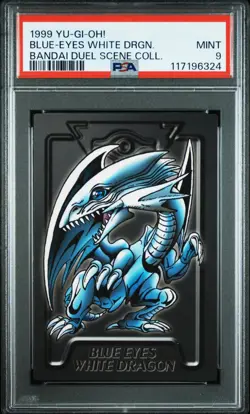 1999 Yu-Gi-Oh! Bandai Duel Scene Coll. Blue-Eyes White Dragon PSA 9 MINT - Image 1