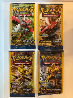 (4) Pokemon XY BREAKpoint 3 Card Mini Booster Packs - Full Art Set - New Sealed - Image 1