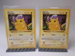 Pokemon Pikachu Card Lot x2 Yellow Cheeks Shadowless 58/102 Base Set Mint - Image 1