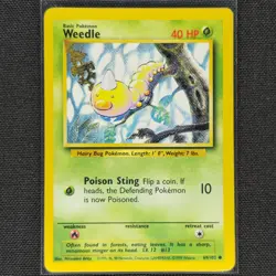 Weedle - 69/102 - Common - Base Set - Pokemon Card - NM/M - Image 1