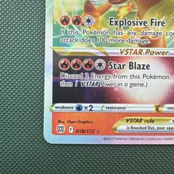 Charizard VSTAR Card Brilliant Stars Series 018/172 - Pokemon TCG - Image 4