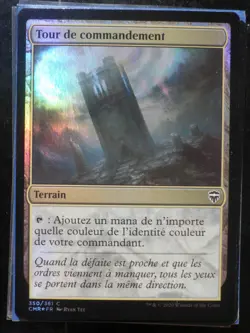 mtg magic command tower FOIL FRENCH vf fr tour de commandement premium legends - Image 1
