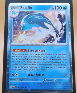 Pokemon TCG- Palafin EX 126 Promo Holo - Palafin and Finizen Holo included - Image 2