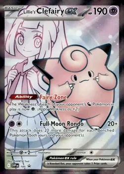 Lillie's Clefairy ex 195 Holo Promo Scarlet & Violet Promo Pokemon Near Mint - Image 1