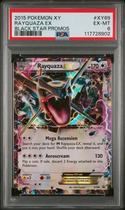 2015 POKEMON BLACK STAR PROMO RAYQUAZA #XY69 PSA 6 EX #117728902 - Image 1