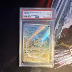Pokemon PSA 9 2023 SV 151 Squirtle Illustration Rare Holo 170/165 - Image 3