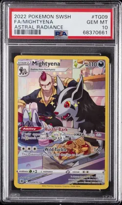2022 POKEMON SWORD & SHIELD ASTRAL RADIANCE #TG09 FULL ART/MIGHTYENA PSA 10 - Image 1
