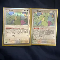 Pokemon TCG Ditto 132/165 Scarlet & Violet 151 2023 Holo & Reverse Holo Lot of 2 - Image 1