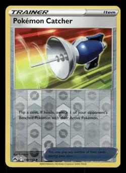 Pokemon Catcher 138/159 Uncommon Crown Zenith Pokemon Reverse Holo NM/M - Image 1