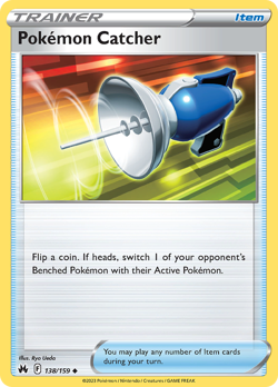 Pokemon Catcher 138/159 Uncommon Crown Zenith Pokemon Reverse Holo NM/M - Image 4