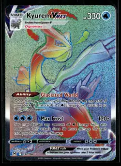 Kyurem VMAX 197/196 Rainbow Rare Lost Origin Pokemon NM/M - Image 1