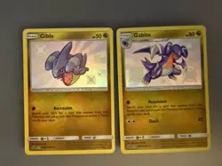 SHINY HOLO Gible Gabite Pokemon /SV94 Hidden Fates NM - Image 1