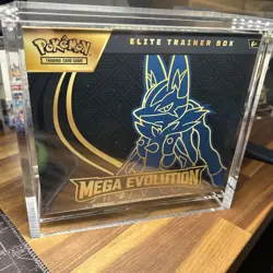 New And Improved Thick Acrylic Pokemon ETB case with Magnetic Top - Image 1