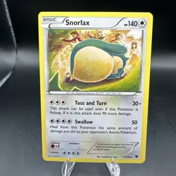Snorlax 77/124 Rare Regular XY Fates Collide Tomokazu Komiya Pokemon TCG NM - Image 1