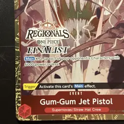 One Piece Offline Regional Finalist Card Gum-Gum Jet Pistol ST01-015 - Image 3