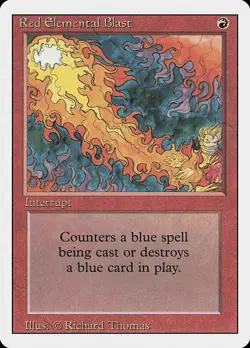 MRMS ENGLISH Salve ClCmentaire rouge - Red Elemental Blast EX MTG REVISED - Image 1