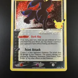 Umbreon Gold Star 17/17 Pokemon Celebrations Holo Card - Image 3