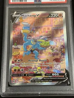 Pokemon Astral Radiance Machamp V Ultra Rare Full Art Holo 172/189 - PSA 9 - Image 2