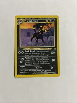 Pokemon Vintage Non-Holo Rare Umbreon 33/75 Neo Discovery WotC - Image 1