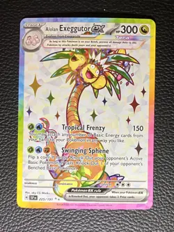 Pokemon TCG Alolan Exeggutor EX 225/191 Surging Sparks - Image 1