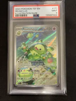 2024 POKEMON TEF EN-TEMPORAL FORCES ILLUSTRATION RARE #171 REUNICLUS PSA 9 MINT - Image 1