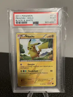 Pokemon TCG Pikachu 115/114 2011 Black & White Secret Rare Holo PSA 9 - Image 1