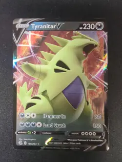 Tyranitar V - 158/264 - Pokemon Fusion Strike Sword & Shield Ultra Rare Card NM - Image 1