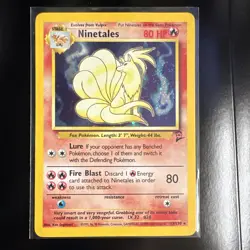 Ninetales Pokemon TCG Base Set 2 Holo Rare 13/130 80 HP English 1999 - Image 1