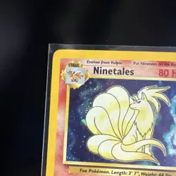 Ninetales Pokemon TCG Base Set 2 Holo Rare 13/130 80 HP English 1999 - Image 2
