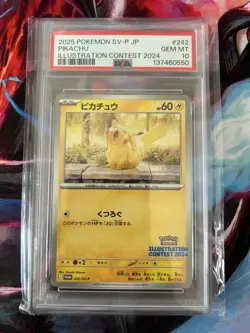 Pokemon Pikachu 242/SV-P Illustration Contest 2024 Japanese Promo PSA 10 GEM - Image 1