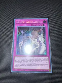 Yu-Gi-Oh Solemn Accusation Secret Rare 1st Edition - Image 1