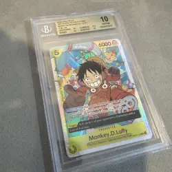 2024 One Piece OP07-109 MONKEY.D.LUFFY BGS 10 PRISTINE English Foil SR - Image 1