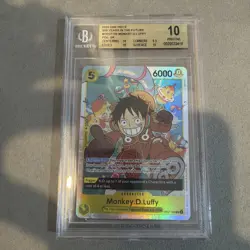 2024 One Piece OP07-109 MONKEY.D.LUFFY BGS 10 PRISTINE English Foil SR - Image 2