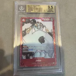 BGS 9.5 One Piece OP01-014 UC Jinbe - English - Film Red Edition - Graded - Image 2