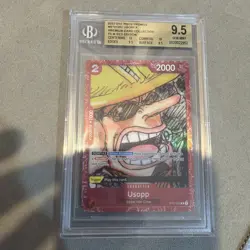One Piece CCG Usopp Premium Coll. Film Red Alt Art ST01-002 BGS 9.5 - Image 2