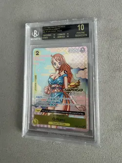 One Piece O-Nami Championship 25-26 Event Pack OP06-101 BGS10 black label psa - Image 1