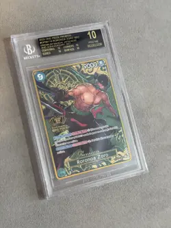 One Piece OP06 - 118 RORONOA ZORO SEC 2ND ANNIV Graded BGS 10 black label - Image 1