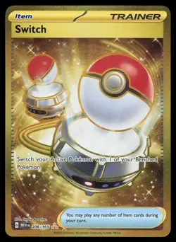 Switch 206/165 Gold Secret Rare Pokemon Scarlet & Violet 151 NM - Image 1