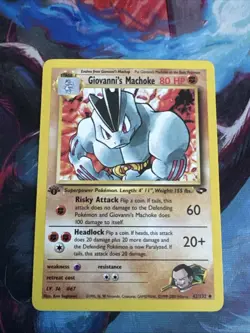2000 Pokemon Gym Challenge 1st Edition Giovanni's Machoke #42/132 - Image 1