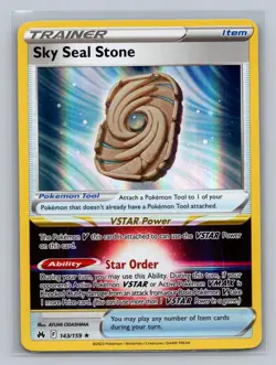 Sky Seal Stone 143/159 Holo Rare Crown Zenith Pokemon Holo NM - Image 1