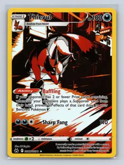 Thievul GG17/GG70 Holo Crown Zenith Galarian Gallery Pokemon NM - Image 1