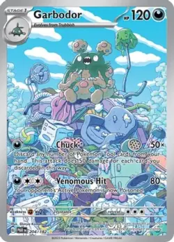 NM-Mint Garbodor - 204/182 - Illustration Rare Pokemon Paradox Rift - Image 1