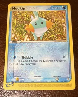 Vintage Pokemon Tcg Mudkip - Common Ruby and Sapphire 59/109 LP - Image 1