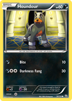 Houndour 74/124 C Dragons Exalted LP Pokemon - Image 4