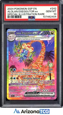 Pokemon 2024 Alolan Exeggutor ex 242/191 Tera SIR Surging Sparks GEM MINT PSA 10 - Image 1