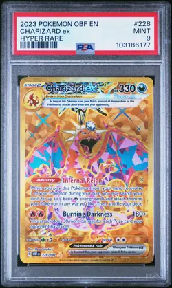 Charizard EX 228/197 Hyper Rare Obf En-obsidian Flames Pokemon PSA 9 - Image 1
