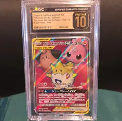 CGC Pristine 10 Togepi & Cleffa & Igglybuff GX 185/173 2019 Holo JP SR - Image 1