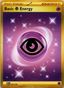 Basic Energy 207/165 (Psychic) Gold Secret Rare Near Mint Holo Pokemon - Image 1