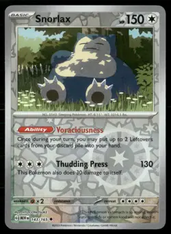 2023 SCARLET & VIOLET SERIES - SCARLET & VIOLET - 151 SNORLAX UNCOMMON #143 HOLO - Image 1