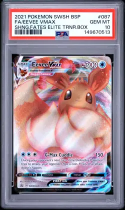 PSA 10 EEVEE VMAX SWSH087 FULL ART BLACK STAR PROMO SHINING FATES ETB POKEMON 😍 - Image 1